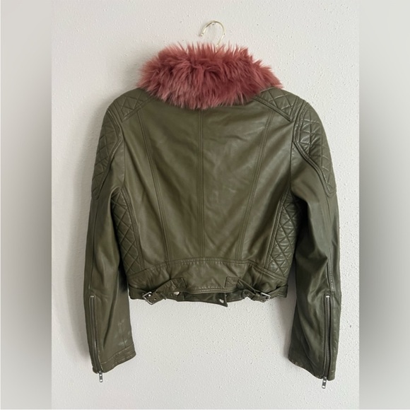 SAMANTHA SIPOS Faux Fur Moto Leather Jacket - Picture 8 of 17
